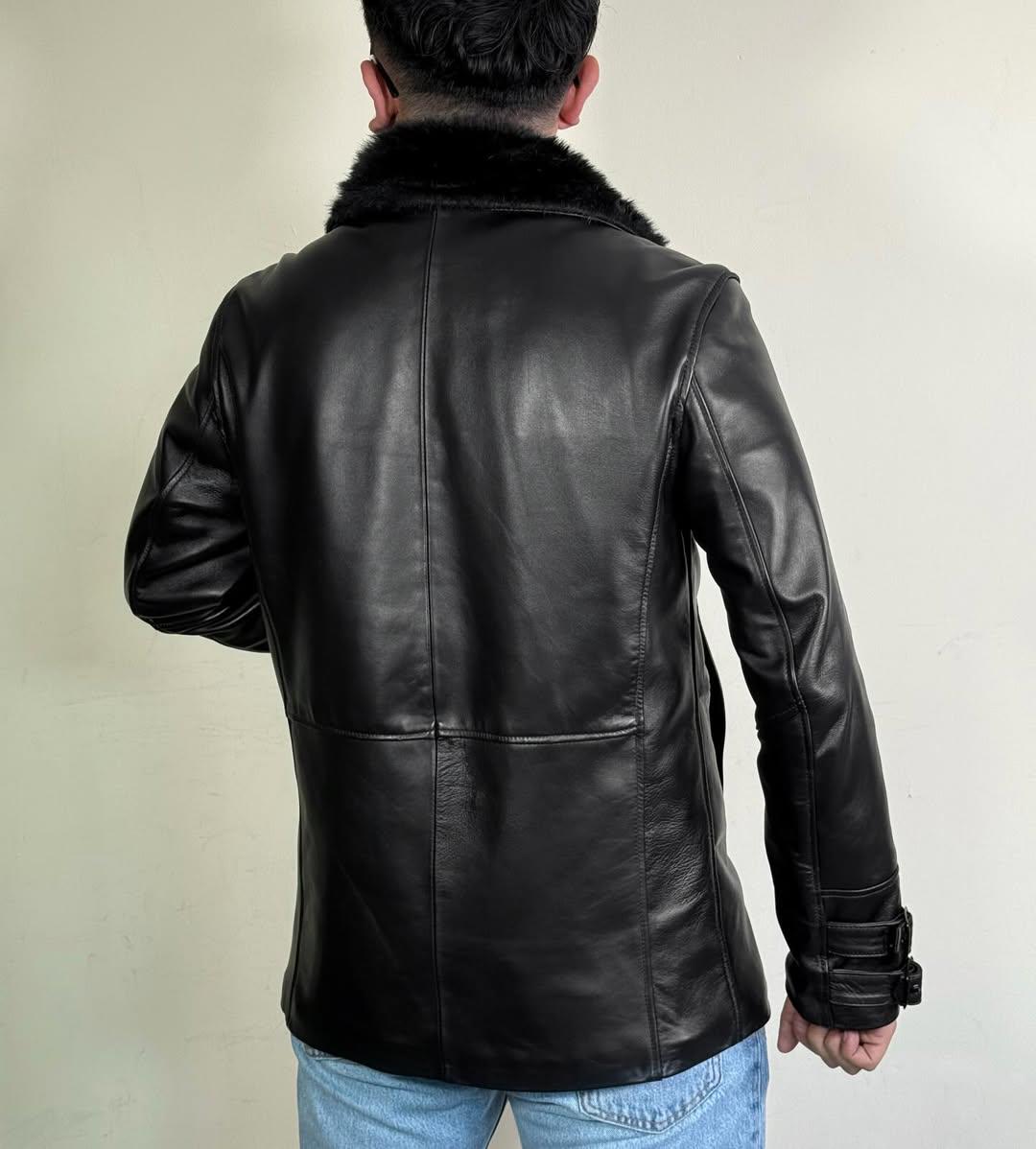 Handmade RE9 Leon S. Kennedy Requiem Double-breasted Black Leather