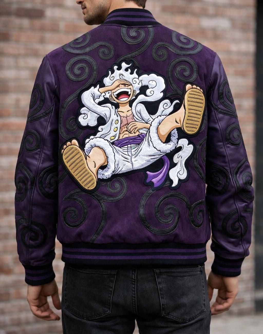 Luffy Gear 5 Devil Fruit Varsity Jacket | One Piece Inspired