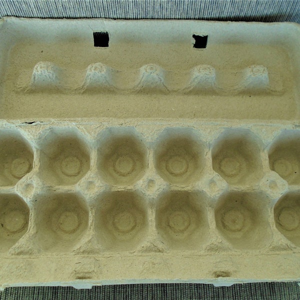 Recycled Clean Used Cardboard Egg Cartons-12 Count Cartons-Craft-Hobby-Storage-Candle-Candy-Soap Molds-5 cartons