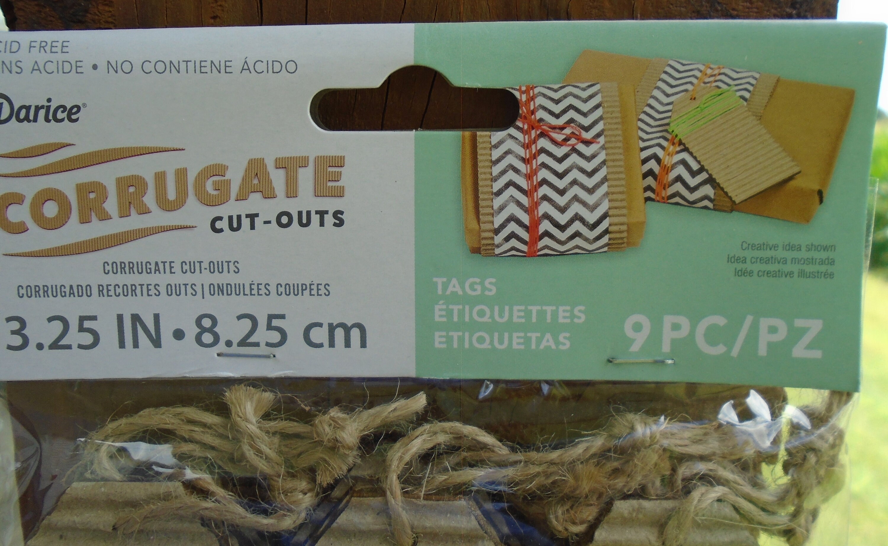 Corrugated Cardboard Tag-9 Piece Set-junk Journals-scrapbooking ...