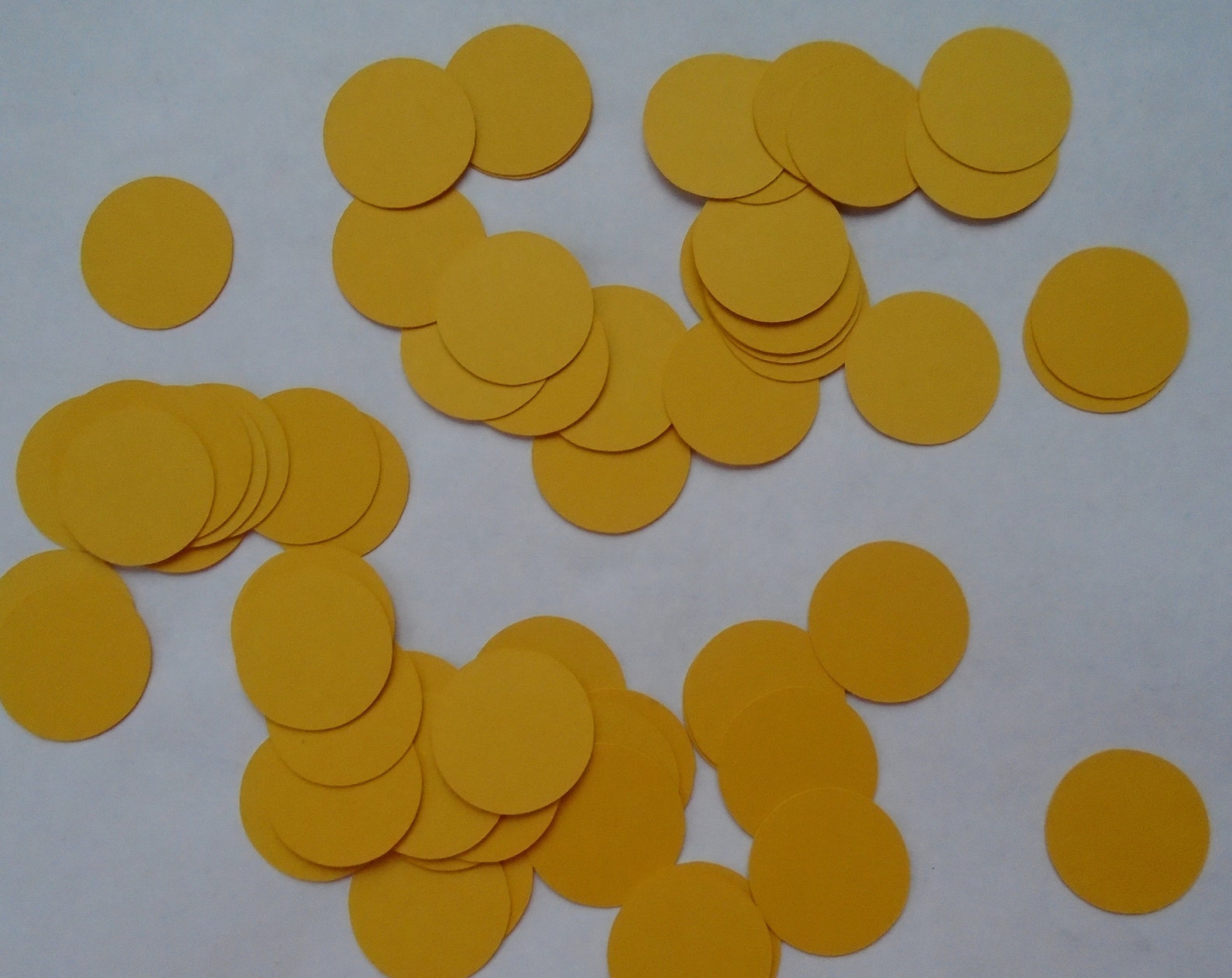 Card Stock Die Cut Yellow Gold 1 Circles Scrap Booking Etsy
