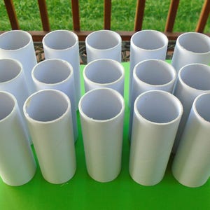 Small White 3 inch Cardboard tubes set of 15  Bin #5