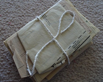 Vintage Sewing Pattern Tissue Paper, Ephemera, Junk Journal Supplies, Decoupage, Mixed Media, Gift Wrap, Recycled Supplies
