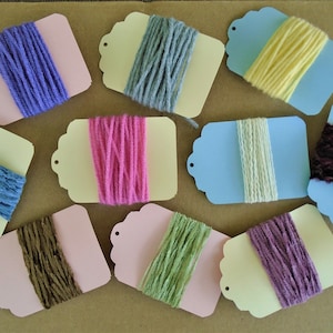 Art Yarn Bundle - Assorted Yarn - 50 yards - 10 Bundles - 5 yards each - Destash Yarn - Mixed Media - Lot 502