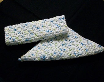 Crocheted Cotton Dishcloth Set of 2