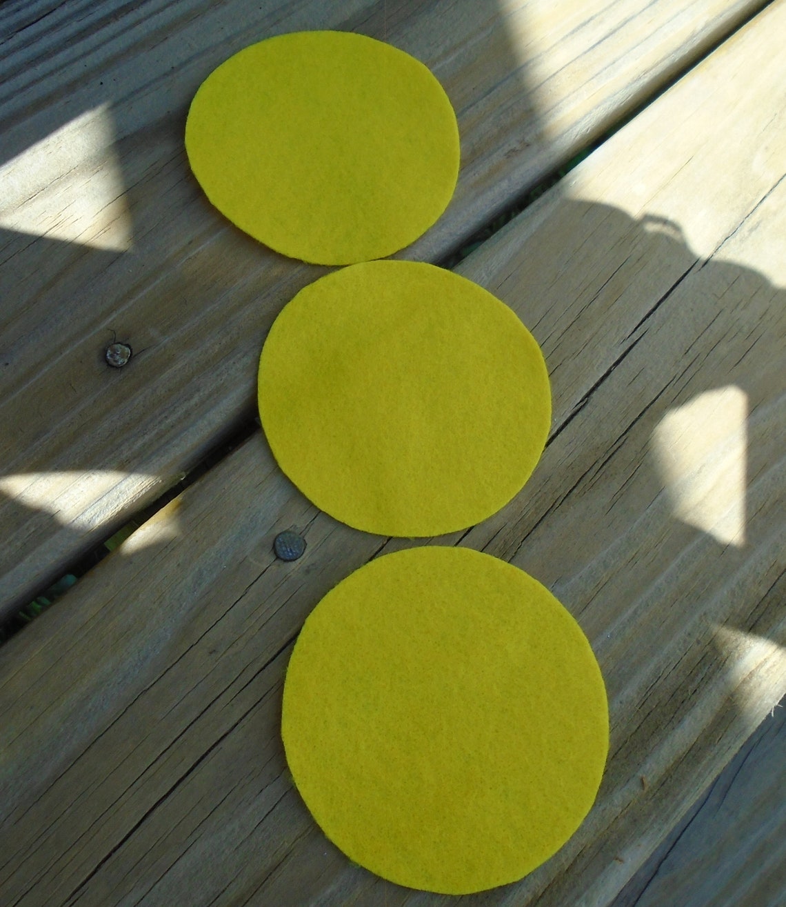 Yellow 3 Inch Round Hand Cut Felt Circles30 Piece Packfelt Etsy