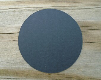 CARD STOCK Black Die Cut Circle 25 Count Pack, Tags, Junk Journals, Craft Supplies, Scrap Booking, Card Making