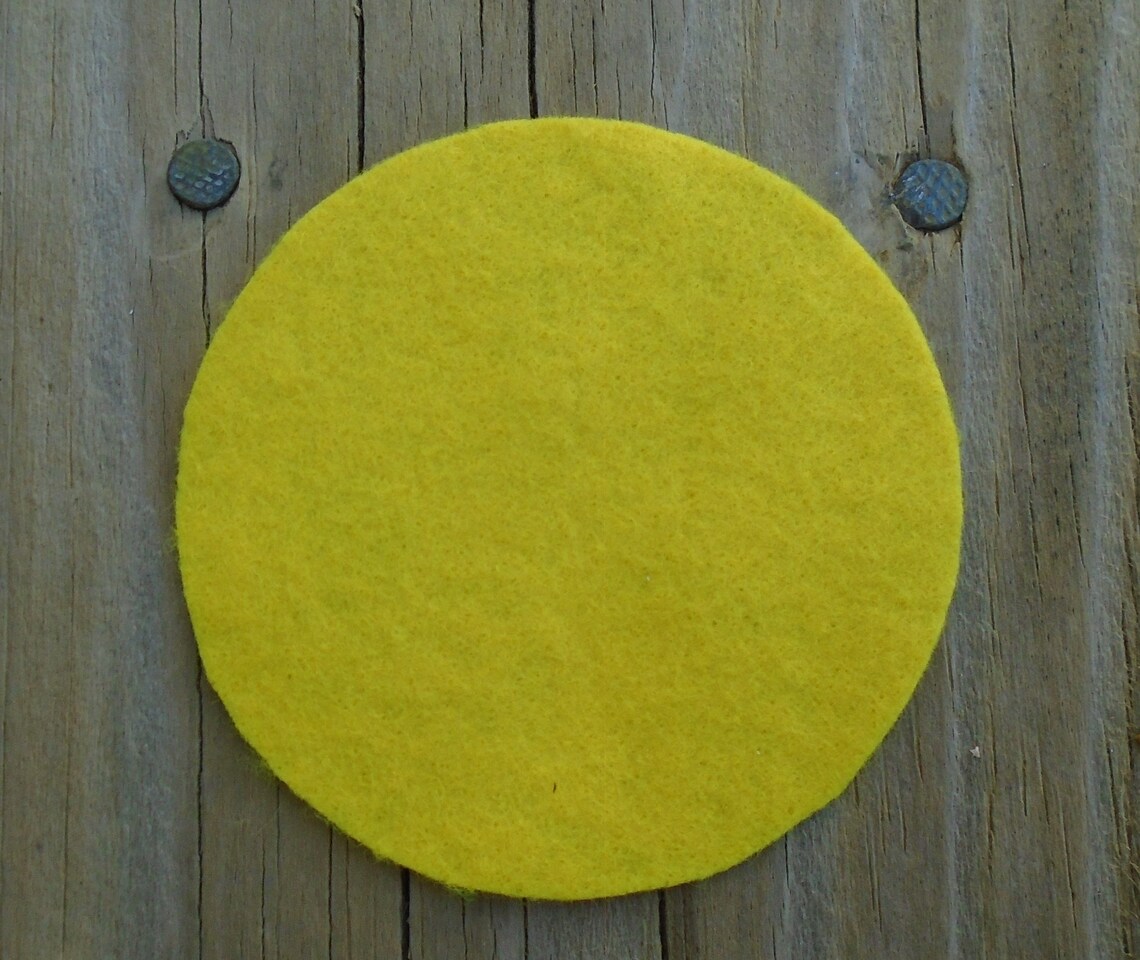 Yellow 3 Inch Round Hand Cut Felt Circles30 Piece Packfelt Etsy