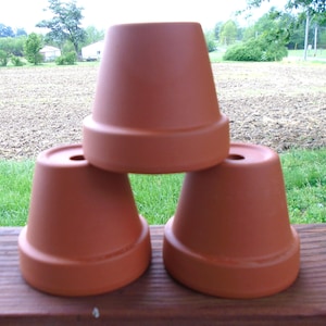 Clay Pots - Craft Supply - Mini Size - 3 piece set - Bin #5
