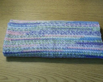 Crochet Baby Blanket Multi Color Travel/Car Seat/Stroller Blanket Baby Shower Gift