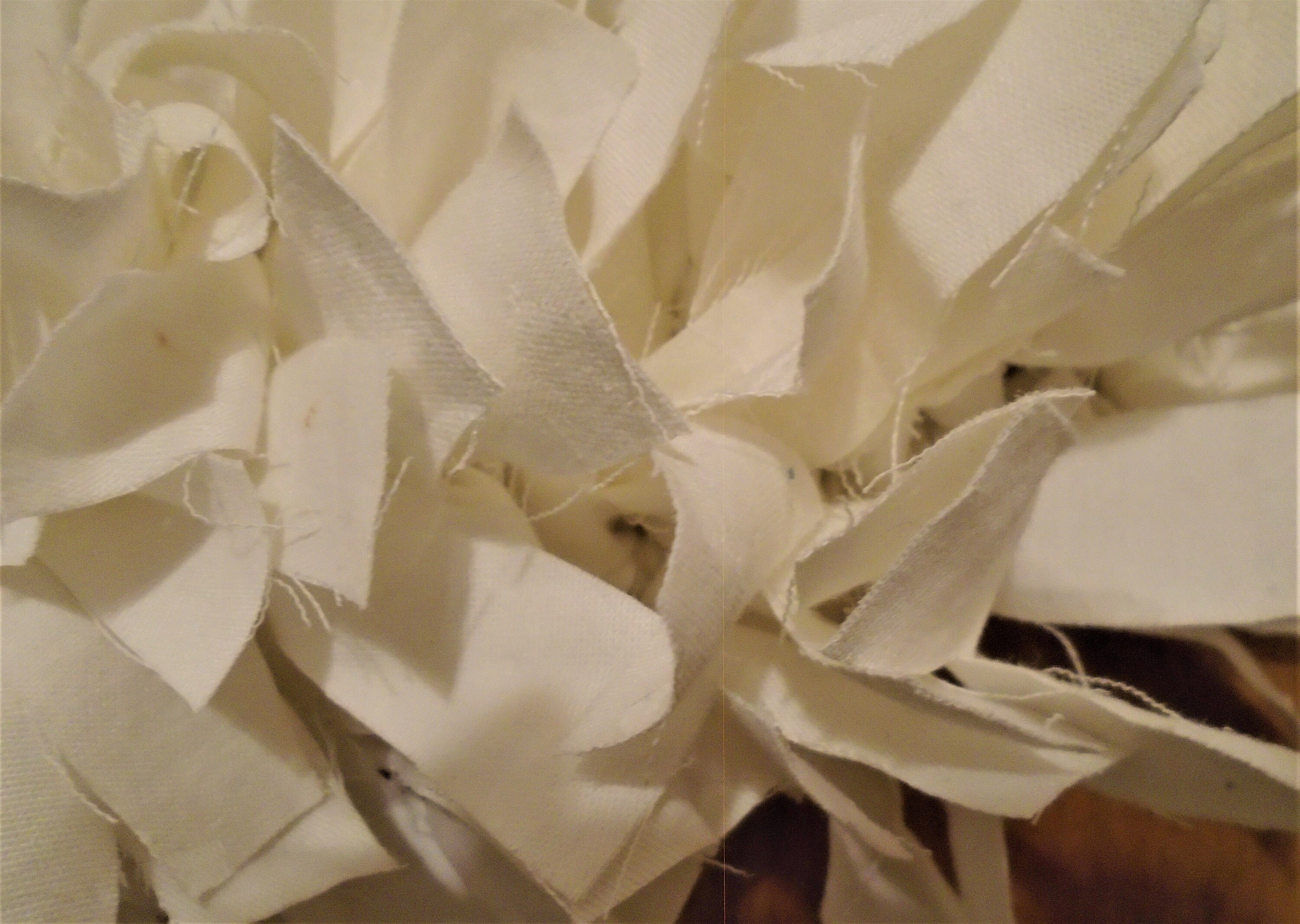 Farmhouse French Country White Fabric Rag Tie Wreath Make It - Etsy
