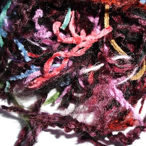 Art Yarn Snippets - Assorted Yarn - 3/4 ounce bag - Destash Yarn - Mixed Media - Lot 101