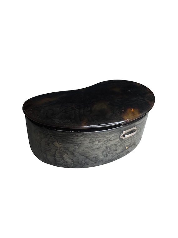 Tortoiseshell Bean Shaped Vanity Box - image 2
