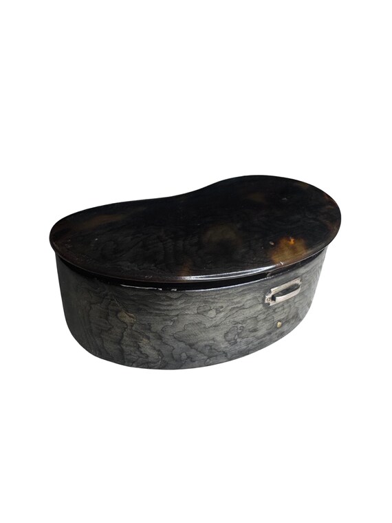 Tortoiseshell Bean Shaped Vanity Box - image 7
