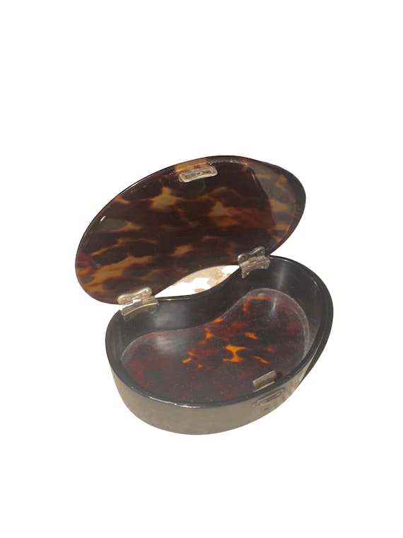 Tortoiseshell Bean Shaped Vanity Box - image 6