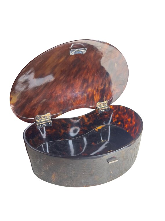 Large Tortoiseshell Bean Vanity Box - image 1