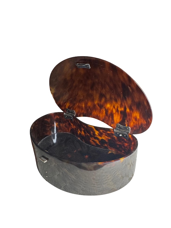 Large Tortoiseshell Bean Vanity Box - image 8