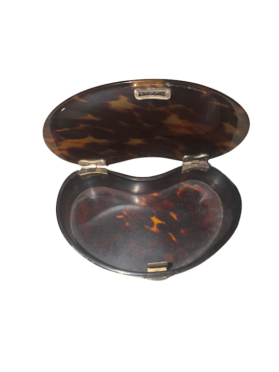 Tortoiseshell Bean Shaped Vanity Box - image 9