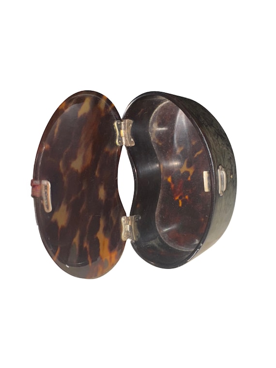 Tortoiseshell Bean Shaped Vanity Box - image 3