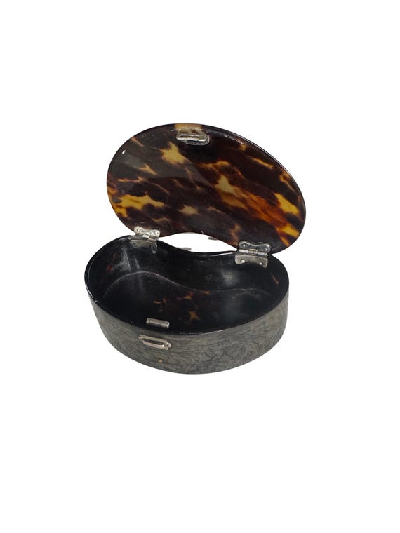 Tortoiseshell Bean Shaped Vanity Box - image 5