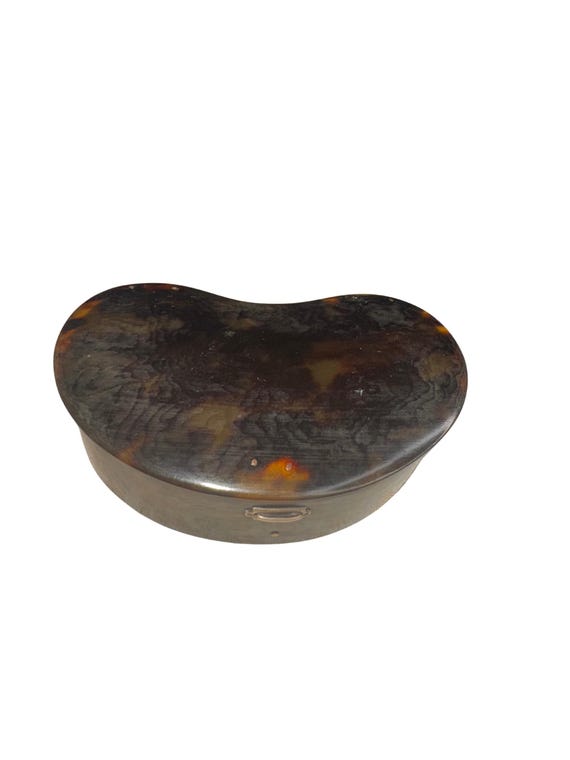 Tortoiseshell Bean Shaped Vanity Box - image 4