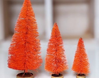 Orange Bottle Brush Tree by Distinguished Flamingo - Single Tree, 3 sizes Available