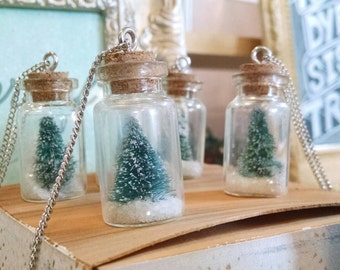 Bottle Brush Tree Necklace by Distinguished Flamingo