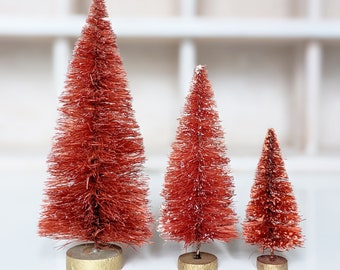 Terracotta Bottle Brush Tree by Distinguished Flamingo - Single Tree, 3 sizes Available