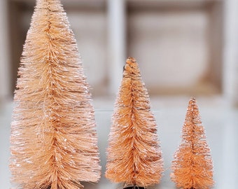 Peach Bottle Brush Tree by Distinguished Flamingo - Single Tree, 3 sizes Available