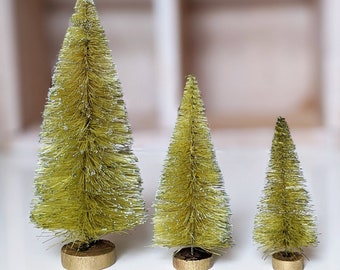 Avocado Green Bottle Brush Tree by Distinguished Flamingo - Single Tree, 3 sizes Available