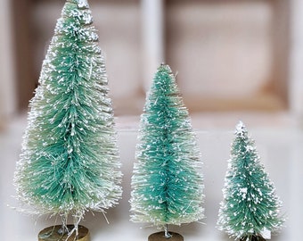 Mint Green Bottle Brush Tree by Distinguished Flamingo - Single Tree, 3 sizes Available