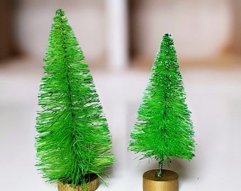 Acid Green Bottle Brush Tree by Distinguished Flamingo - Single Tree, 3 sizes Available