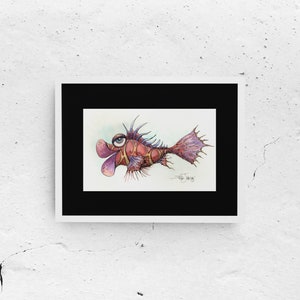 Colorful tropical Underwater fish watercolor-coastal beach house wall art decor-ocean themed artwork by Erika Johnson-Sealife-tropical fish