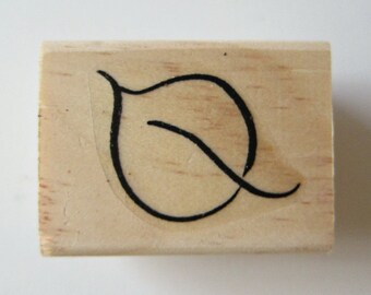 1pc LEAF Wood Rubber Stamp, Pre-owned Stamp