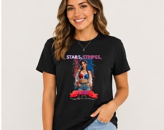 Stars Stripes Sass Patriotic 4th July Women Distressed Flag American Top