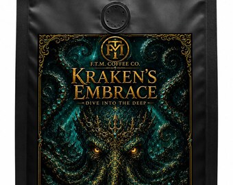 Krakens Embrace Coffee Tostatura Media Mandorla Cioccolato Fondente Intenso FTM 10oz 12oz 1lb