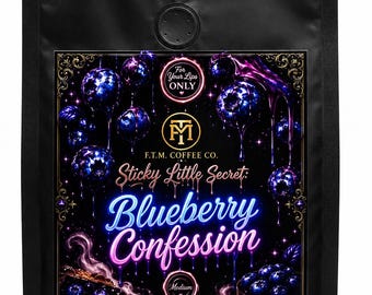 Caffè Blueberry Confession, tostatura media, aroma di mirtillo, 10 oz, 12 oz, 1 lb FTM