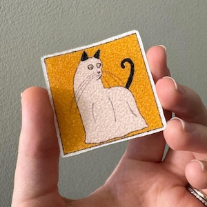 Strukturierter Aufkleber mit schwarzer Katze | Sensorischer Herbstaufkleber für unruhige Kinder