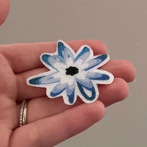 Textured Blue Flower Sensory Sticker | Fidget Toy for Anxiety
