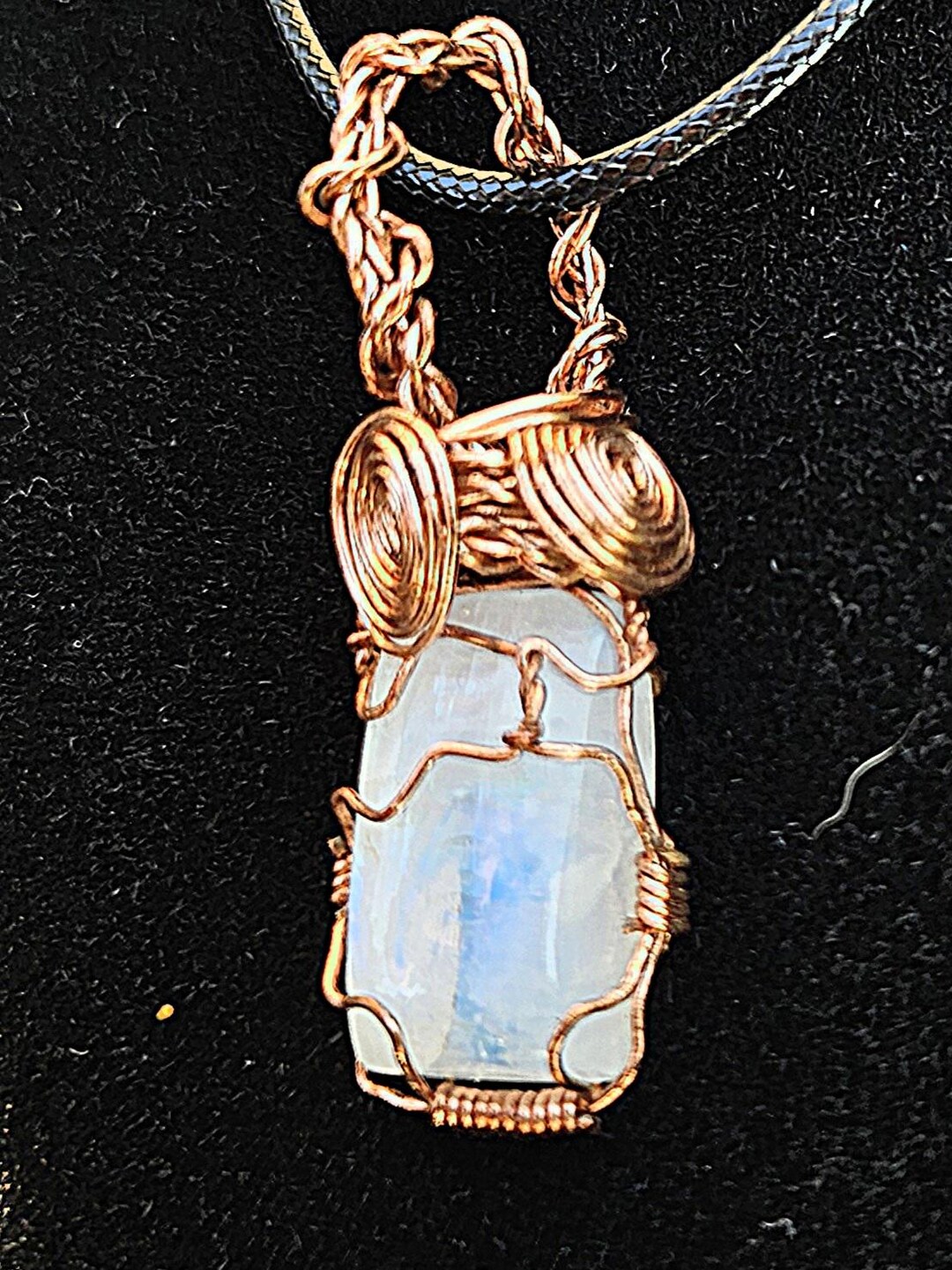 ワイヤーラップムーンストーンペンダント - Etsy 日本