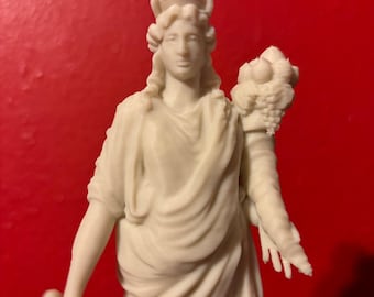 Taille lararium Fortuna (Tyche), déesse romaine de la chance et de la fortune, couleur des os