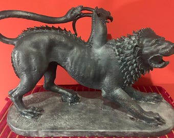 Scultura Chimera di Arezzo: Versione 2 (finitura bronzo ossidato più scuro)