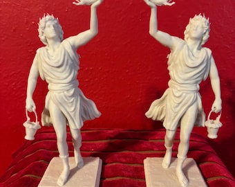 Lar (versione 2) colore osso Larario set rivolto in direzioni opposte