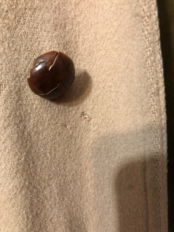 Zero King camel colored pure wool car coat 42L - image 6