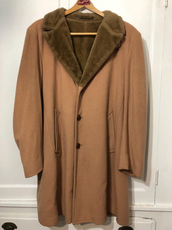 Zero King camel colored pure wool car coat 42L - image 7