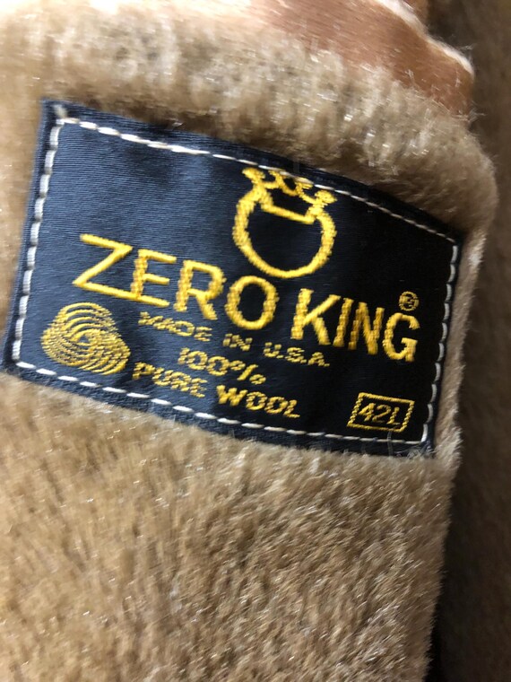 Zero King camel colored pure wool car coat 42L - image 2
