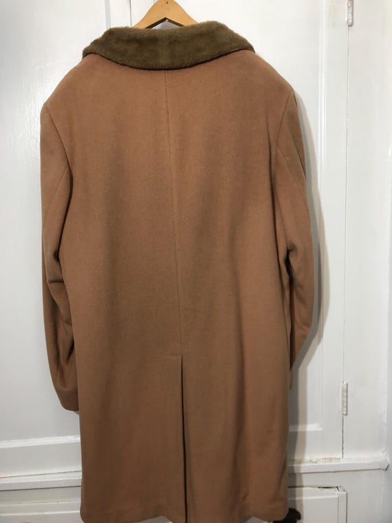 Zero King camel colored pure wool car coat 42L - image 8
