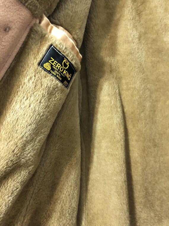 Zero King camel colored pure wool car coat 42L - image 4
