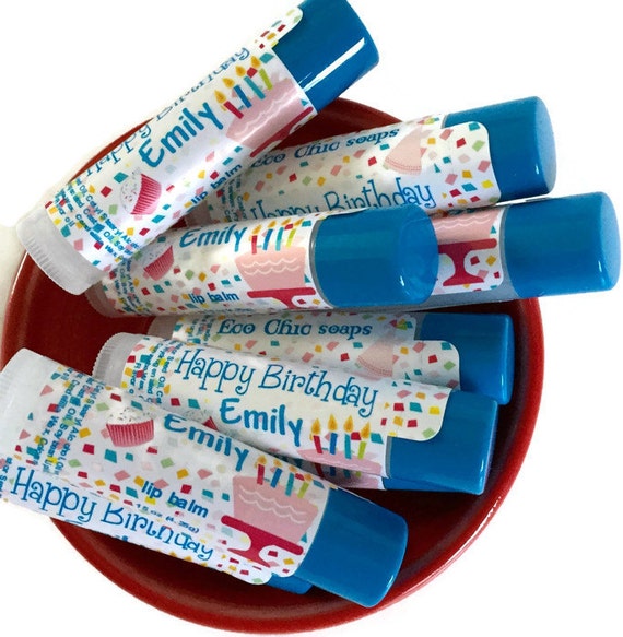Items similar to NEW HAPPY BIRTHDAY personalized Lip Balm Cotton