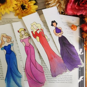 ACOTAR Feyre and Rhysand Watercolor Character Bookmark, ACOMAF, Booktok Bookmark, Gift for Book Lover image 3